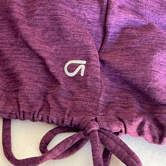 Gap fit brushed tech jerseys pullover sweatshirts side tie hoodie purple size L - Picture 8 of 14